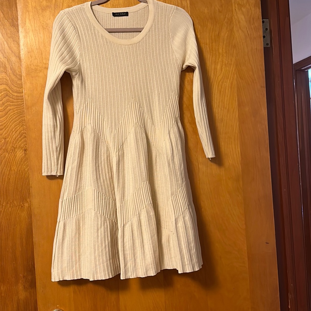 Cream sweater dress size large